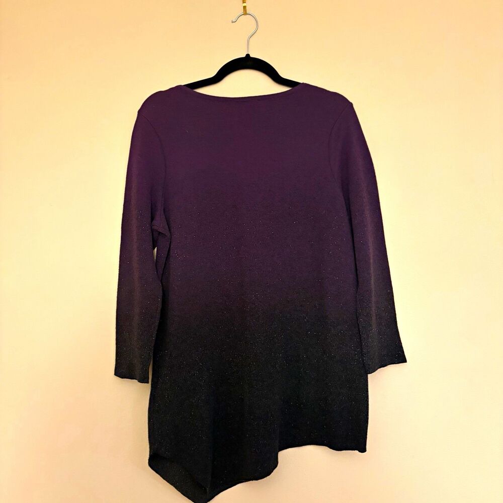Simply Vera Wang Purple Ombré Sparkle Sweater XL